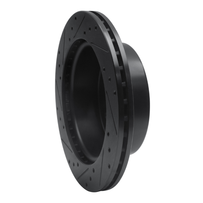 Ford Bronco Brake Rotor (1) - Rear Right - R1 Concepts - Drilled & Slotted - Black - `19-`25